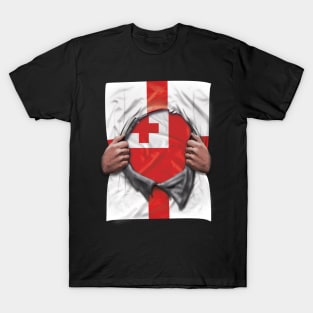 Tonga Flag English Flag Ripped - Gift for Togan From Tonga T-Shirt